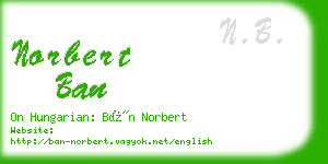 norbert ban business card